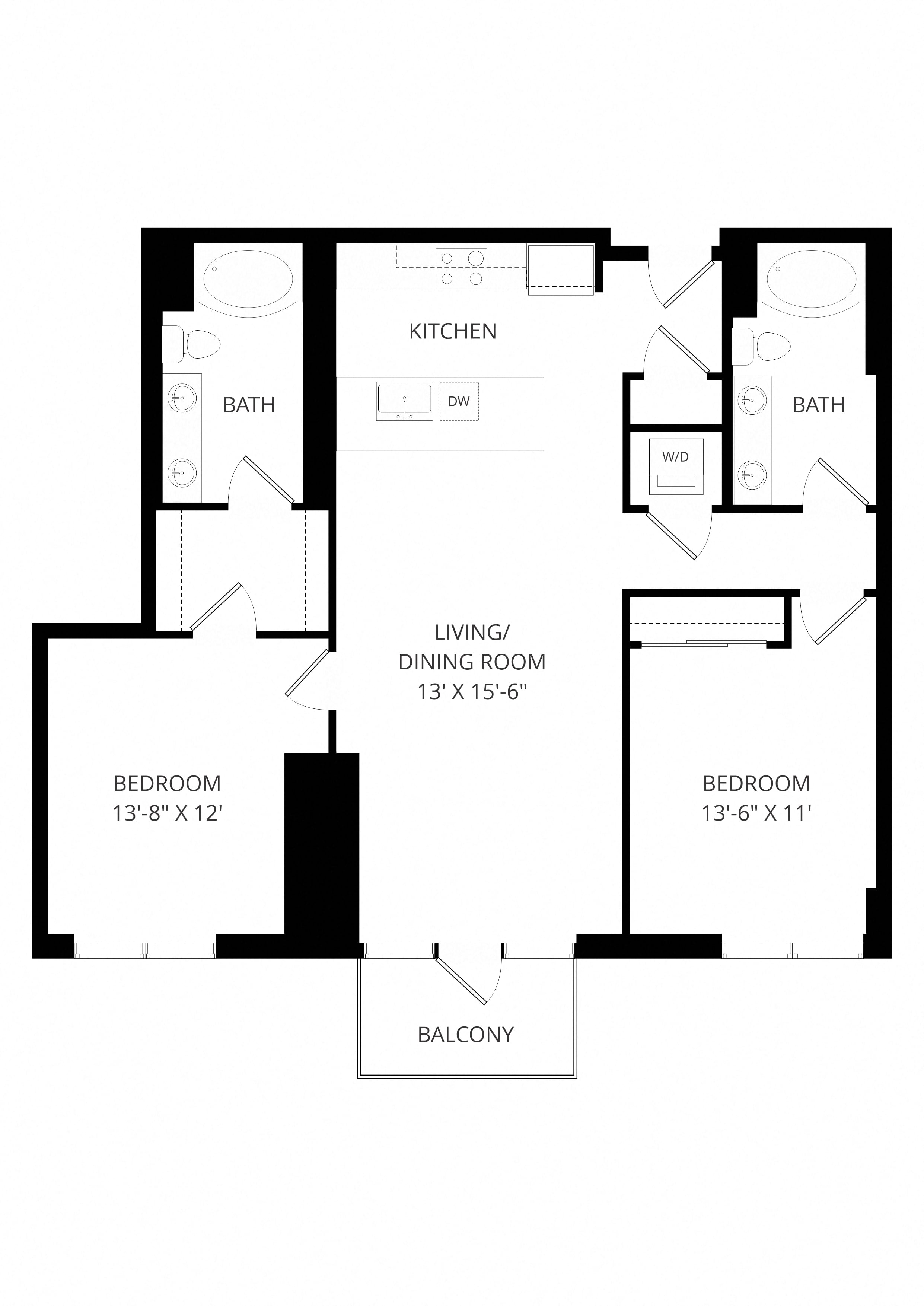 2x2p C8 floor plan